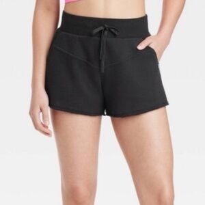 Joy Lab Women's Black French Terry High-Rise Sweat Shorts